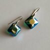 Pendientes Princess Cut Emerald Shimer Gancho - Imagen 2