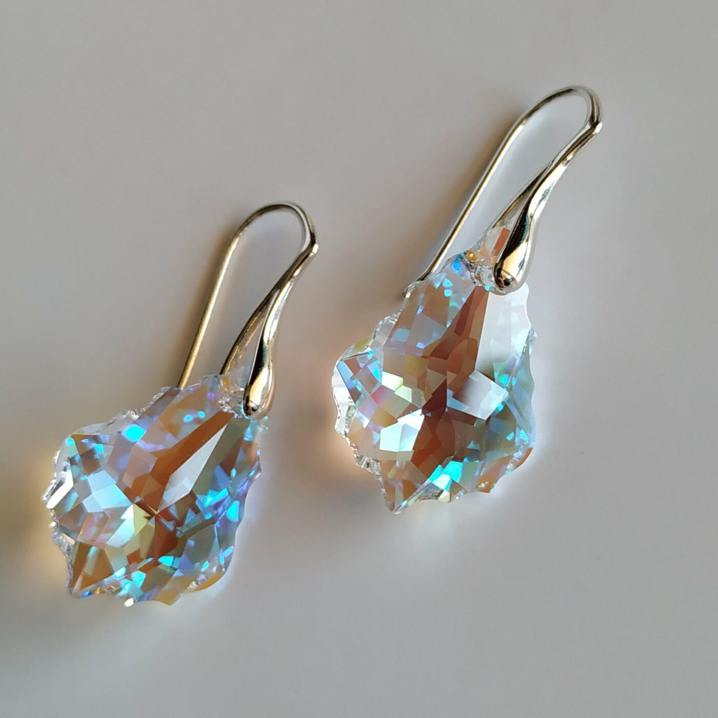 Pendientes Baroque Blue Aurora Boreal Gancho - Imagen 3