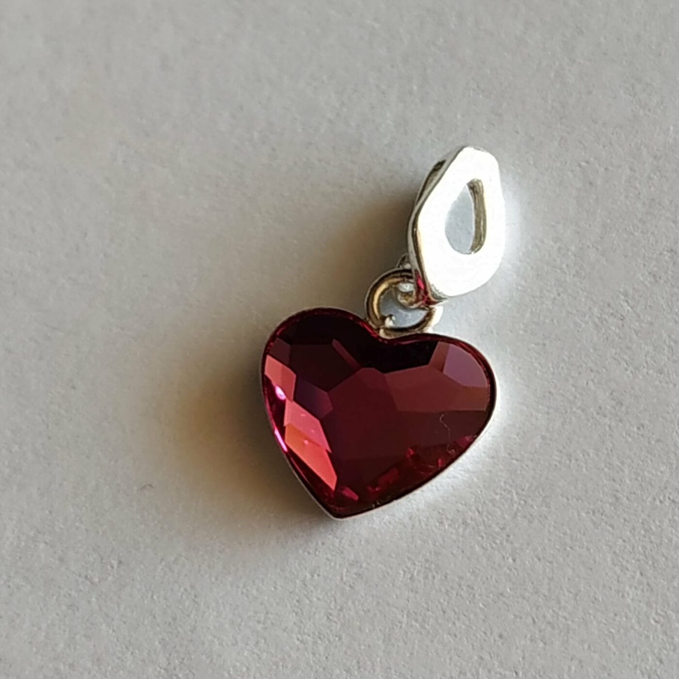 Colgante Corazon Plano Colgante Fuchsia - Imagen 2