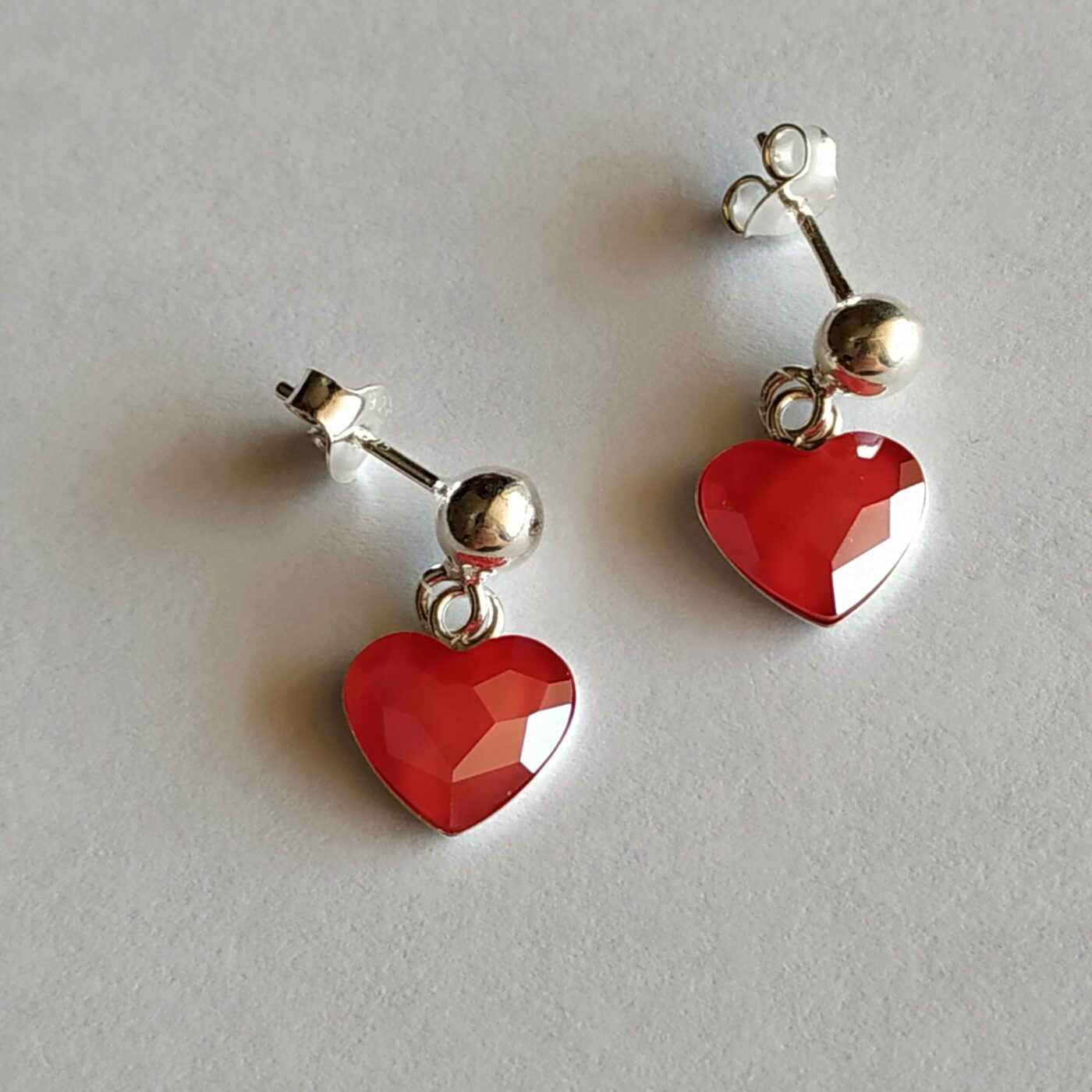 Pendientes Corazon Plano Colgante Royal Red