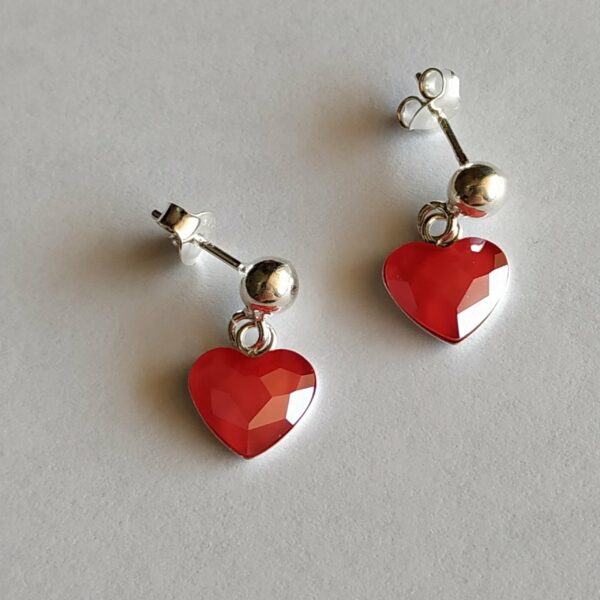 Pendientes Corazon Plano Colgante Royal Red