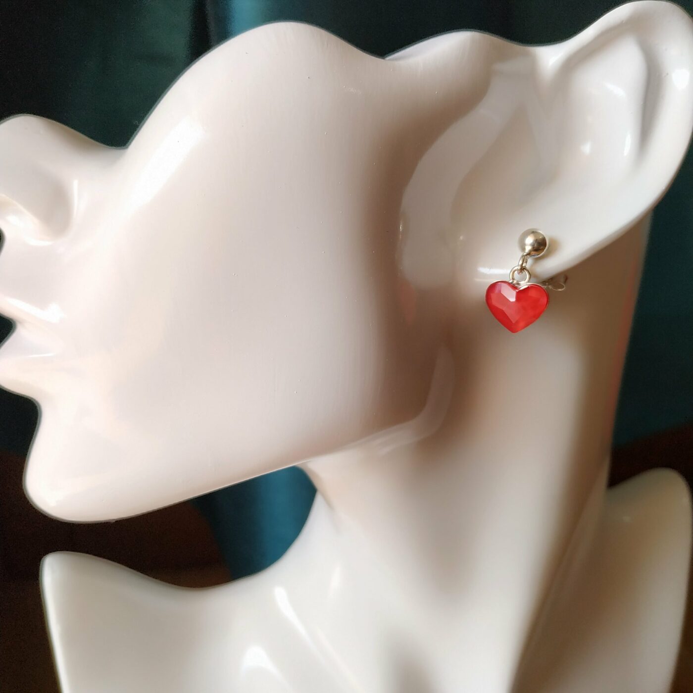 Conjunto Corazon Plano Colgante Royal Red - Imagen 3