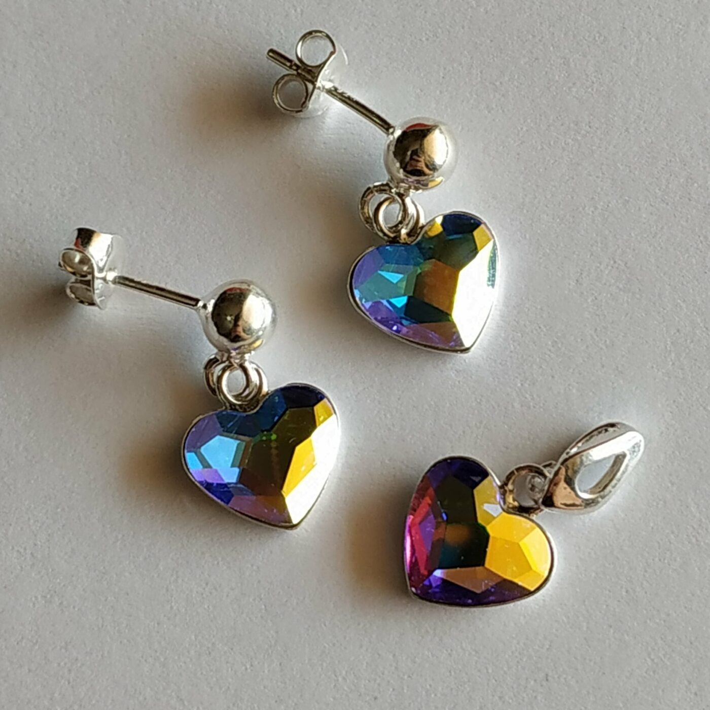 Conjunto Corazon Plano Colgante Aurora Boreale - Imagen 2