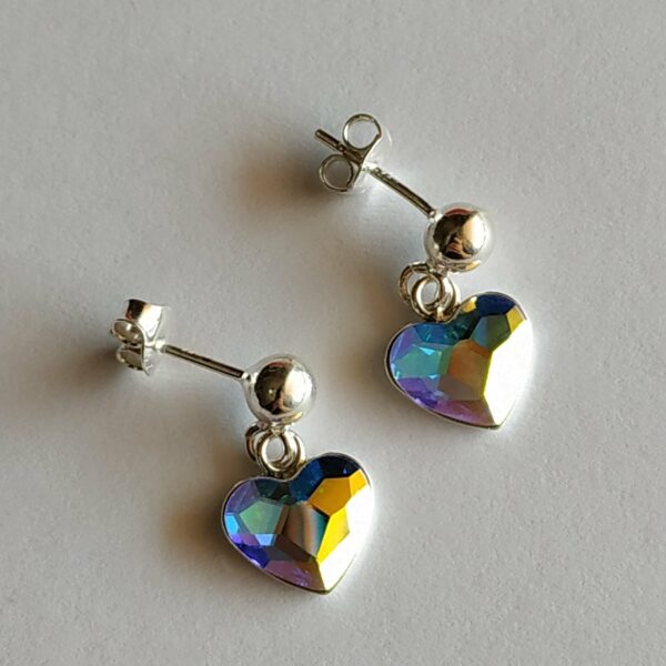 Pendientes Corazon Plano Colgante Aurora Boreale