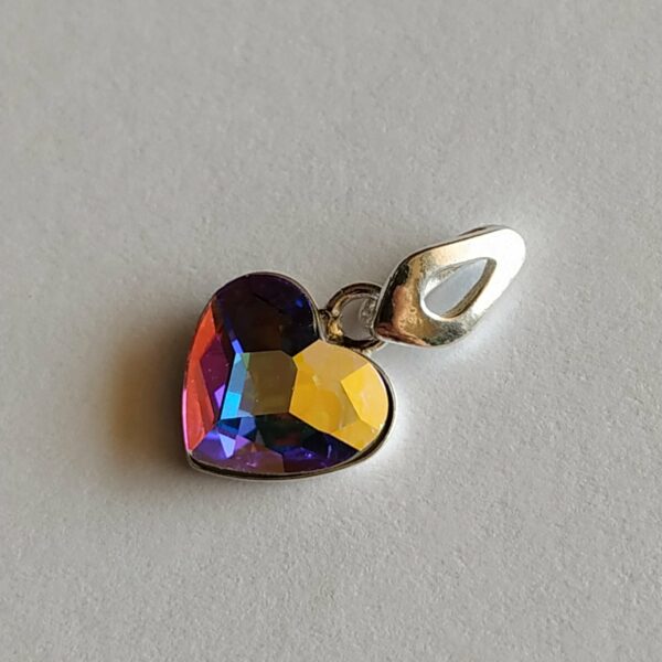 Colgante Corazon Plano Colgante Aurora Boreale