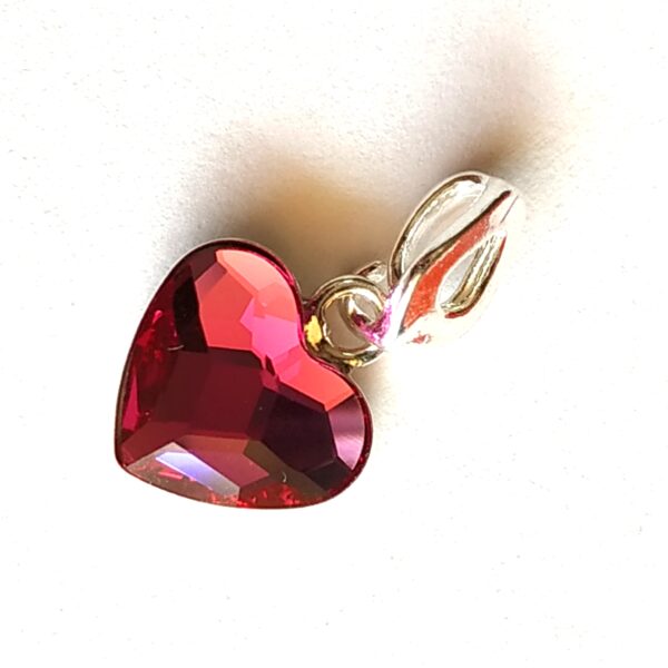Colgante Corazon Plano Colgante Fuchsia