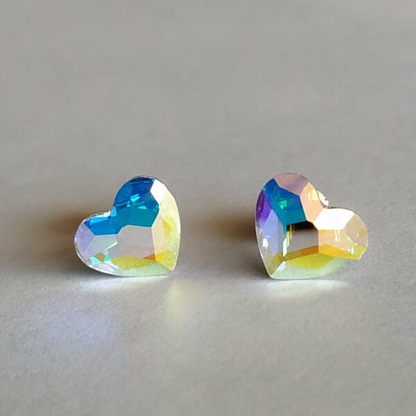 Pendientes Corazon Plano Aurora Boreale