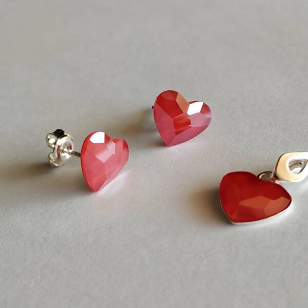 Conjunto Corazon Plano Royal Red