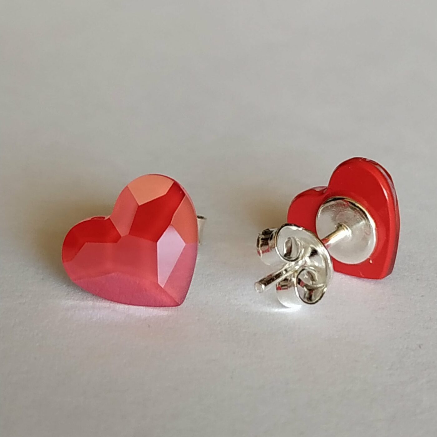 Pendientes Corazon Plano Royal Red - Imagen 2