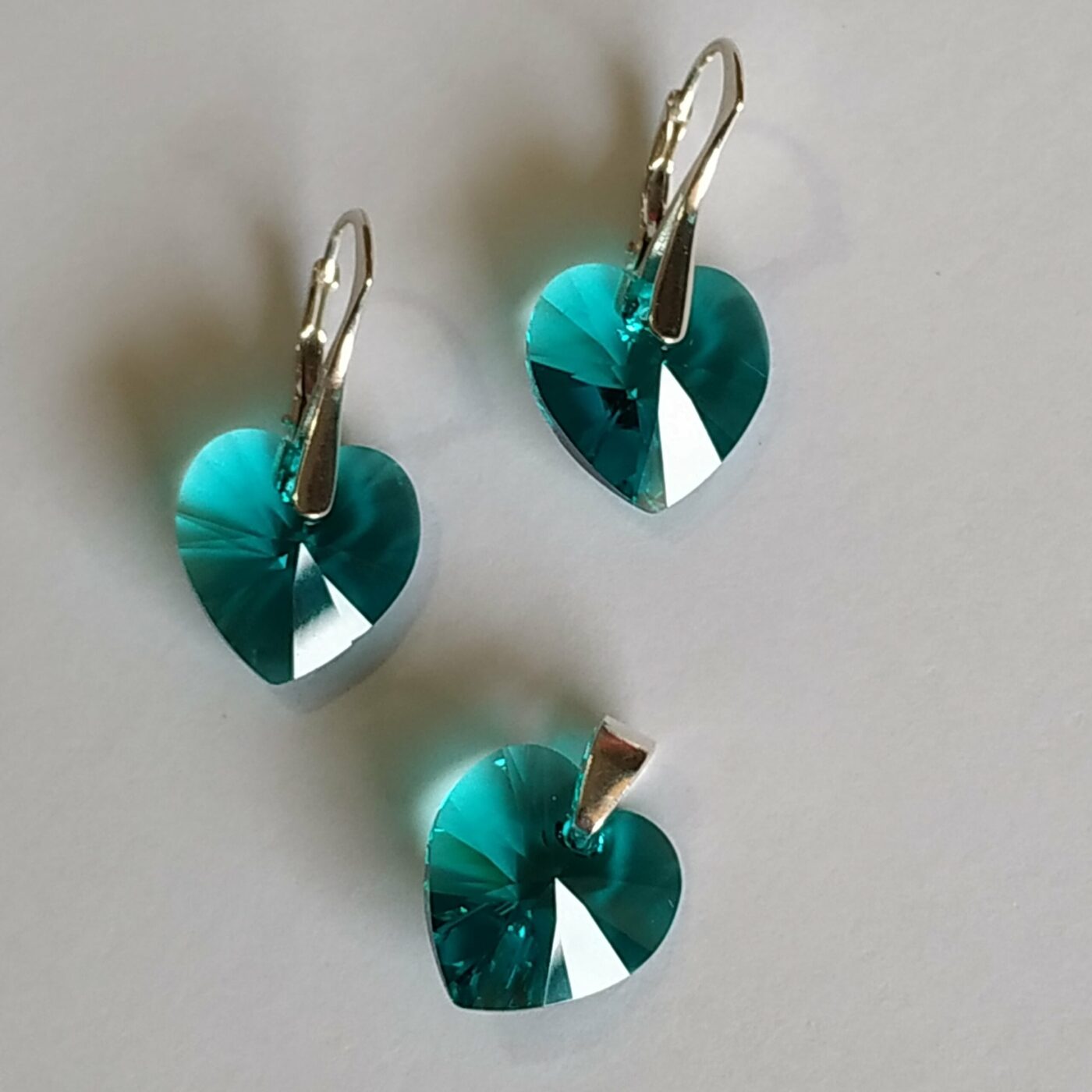 Conjunto Corazon Blue Zircon - Imagen 2