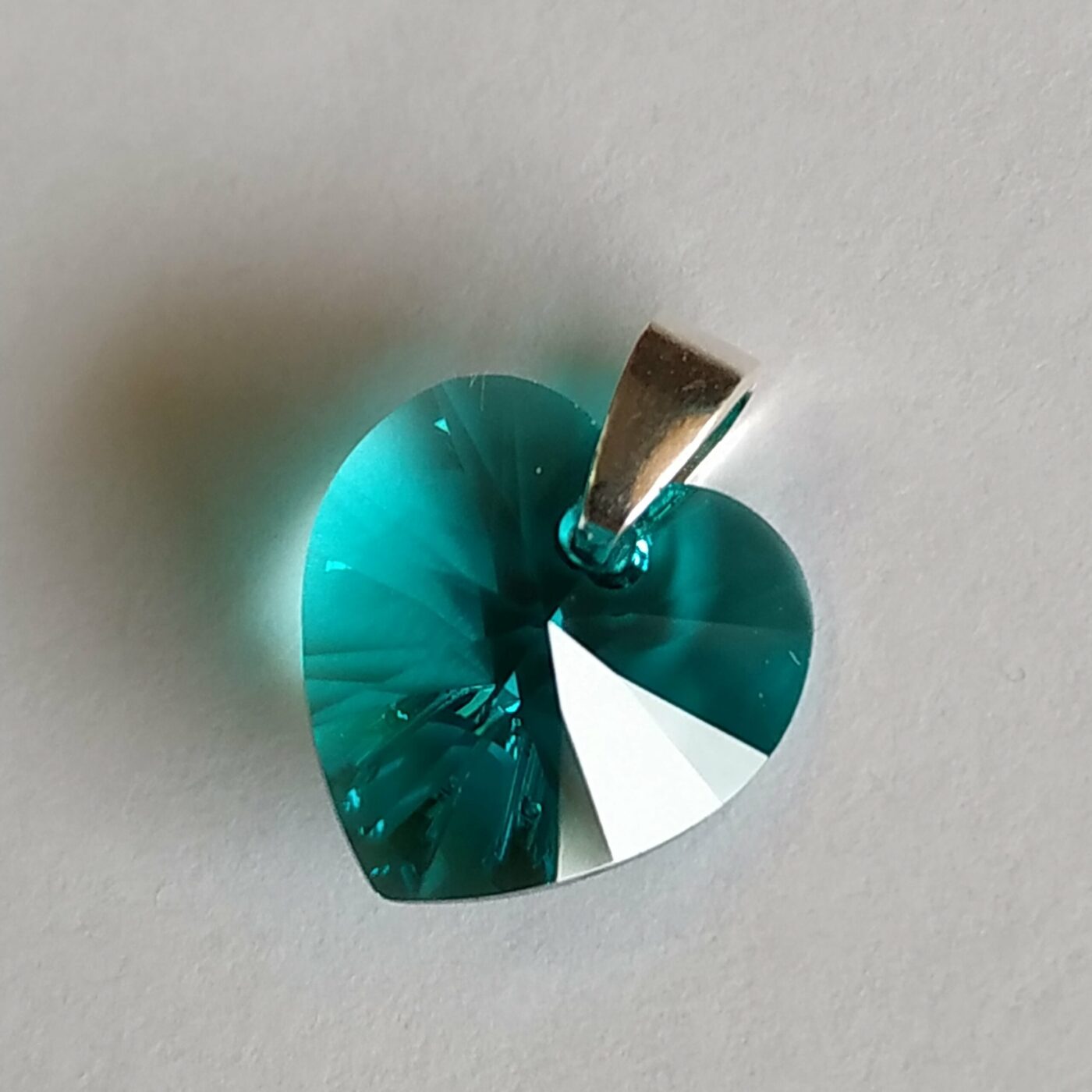 Colgante Corazon Blue Zircon 14 - Imagen 2