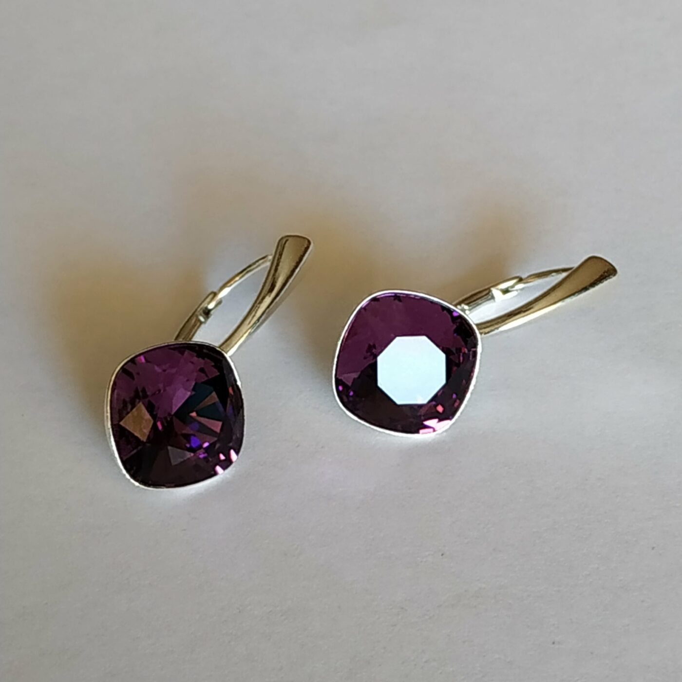 Pendientes Cuadrado Amethyst - Imagen 3