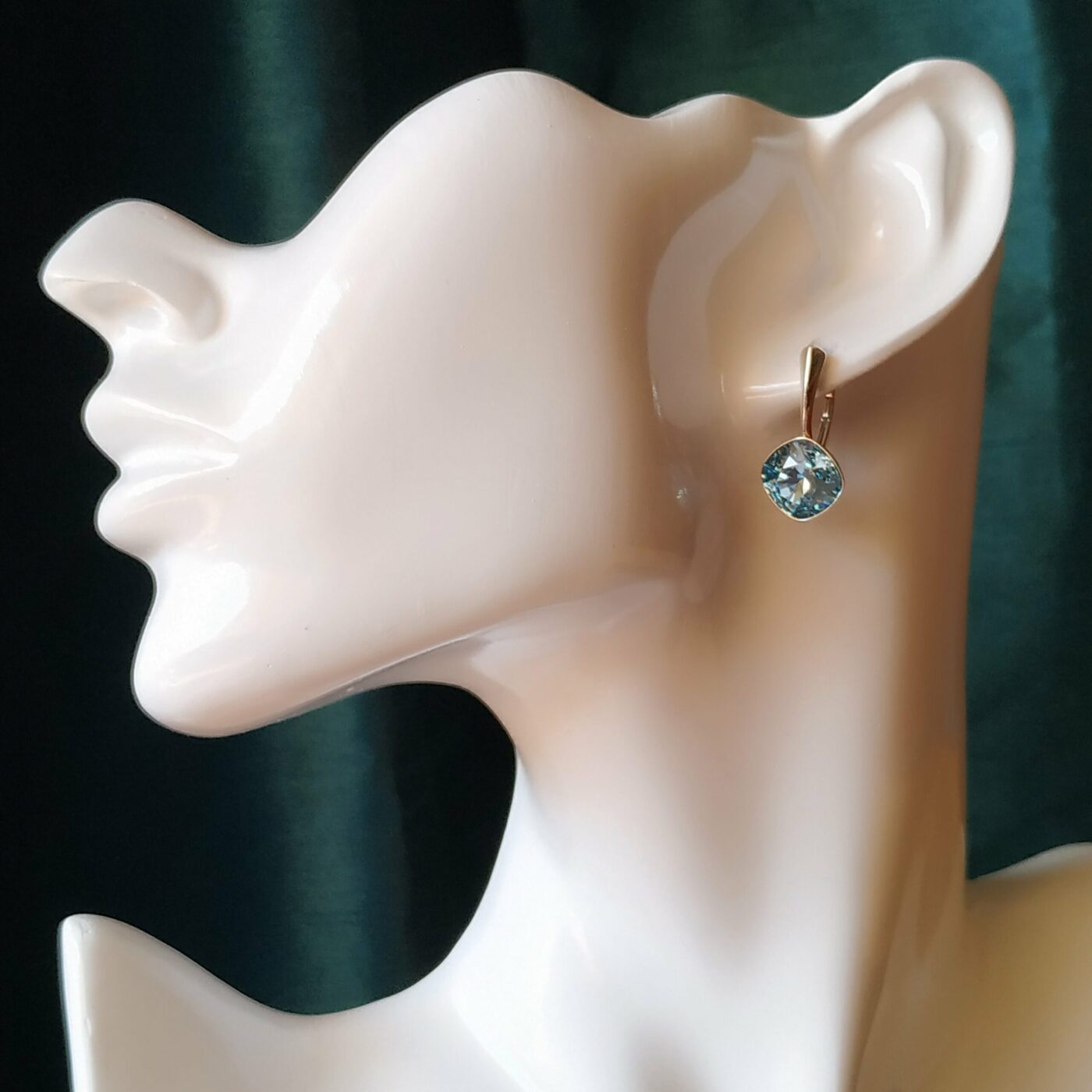 Pendientes Cuadrado Aquamarine - Imagen 2