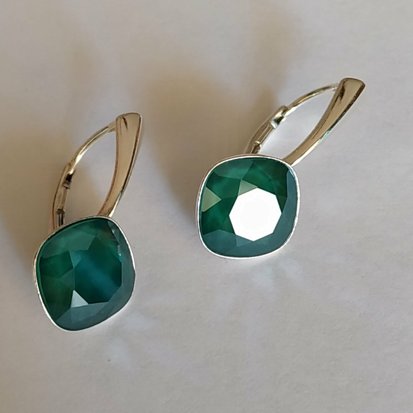 Pendientes Cuadrado Royal Green - Imagen 3