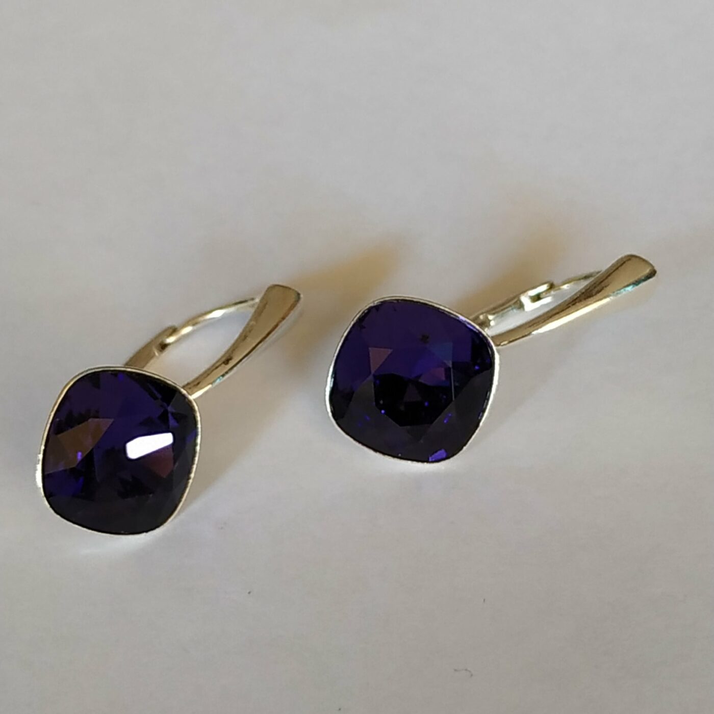 Pendientes Cuadrado Purple Velvet - Imagen 3