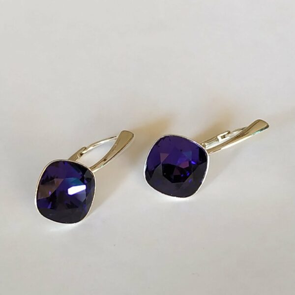 Pendientes Cuadrado Purple Velvet