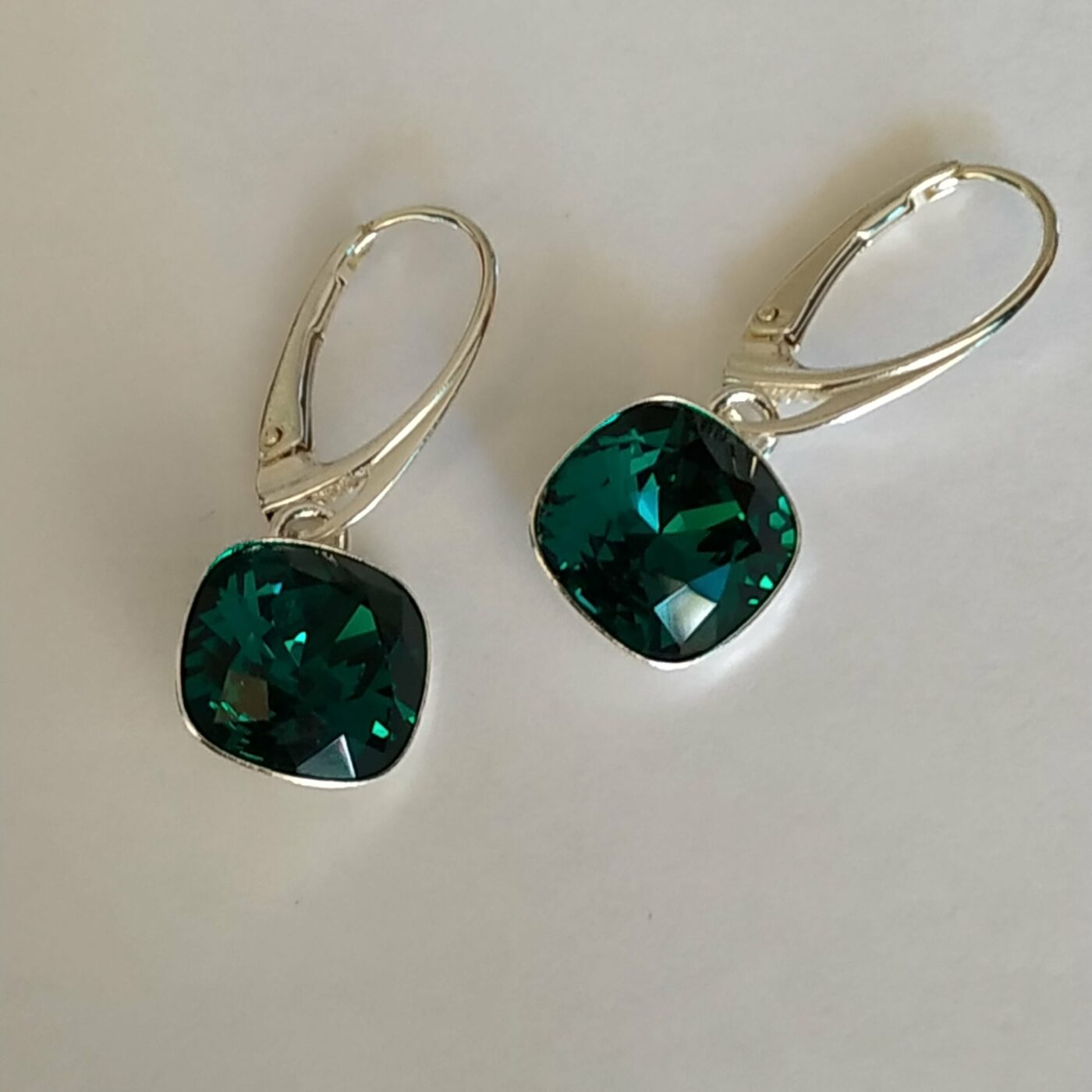Pendientes Cuadrado Colgante Emerald - Imagen 3