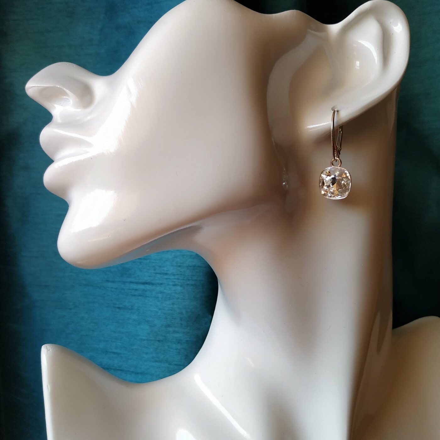 Pendientes Cuadrado Colgante Crystal - Imagen 2