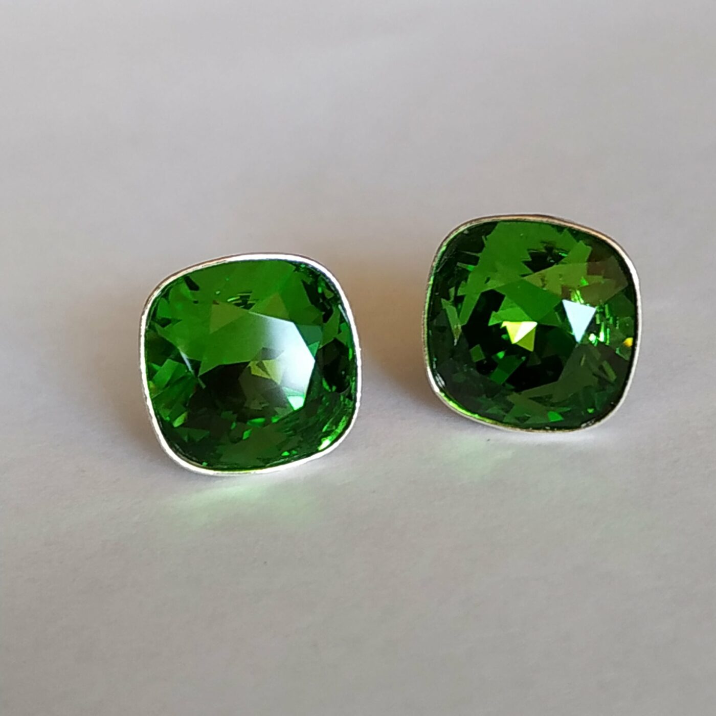 Pendientes Cuadrado Presion Fern Green - Imagen 2