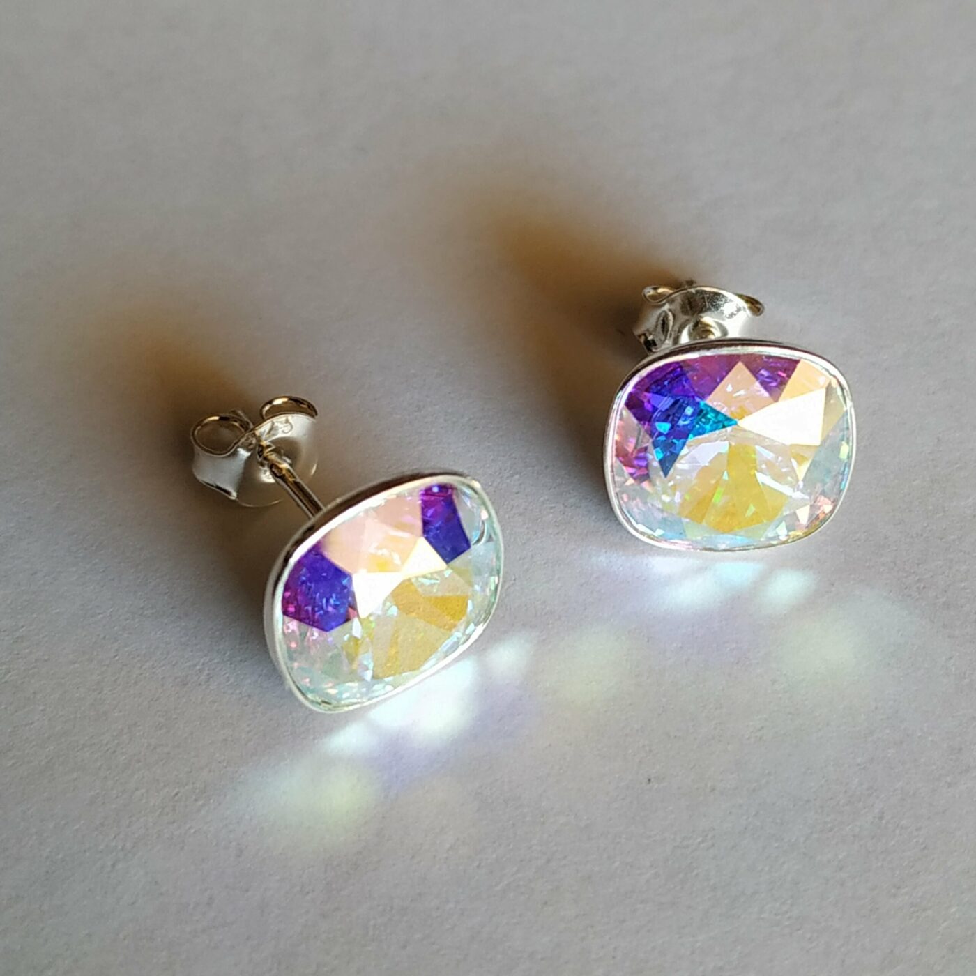 Pendientes Cuadrado Presion Aurora Boreale - Imagen 2