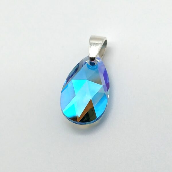 Colgante Lagrima Aquamarine Blue Aurora Boreale 16
