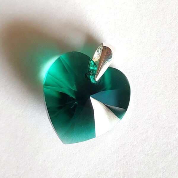 Colgante Corazon 18 Emerald