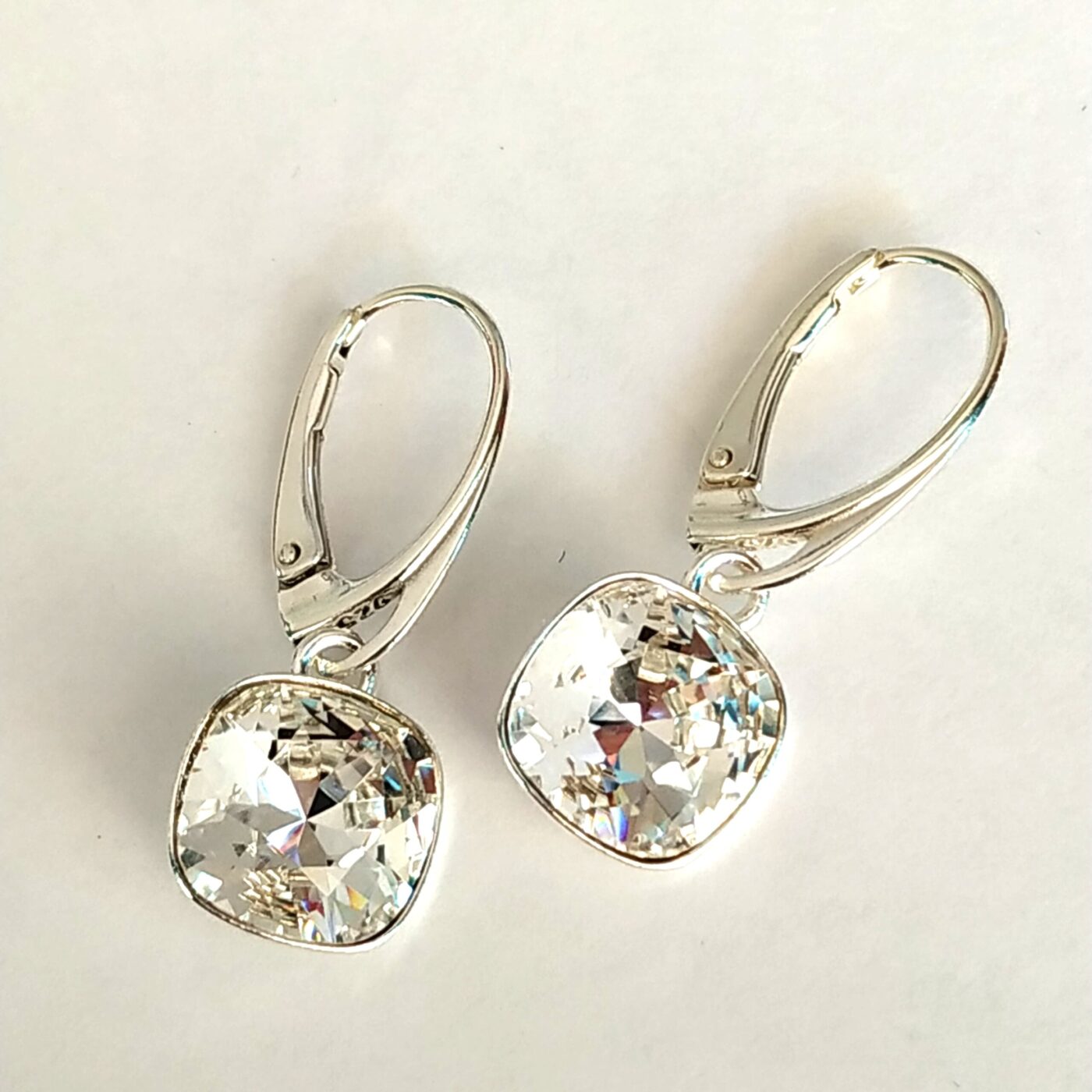 Pendientes Cuadrado Colgante Crystal