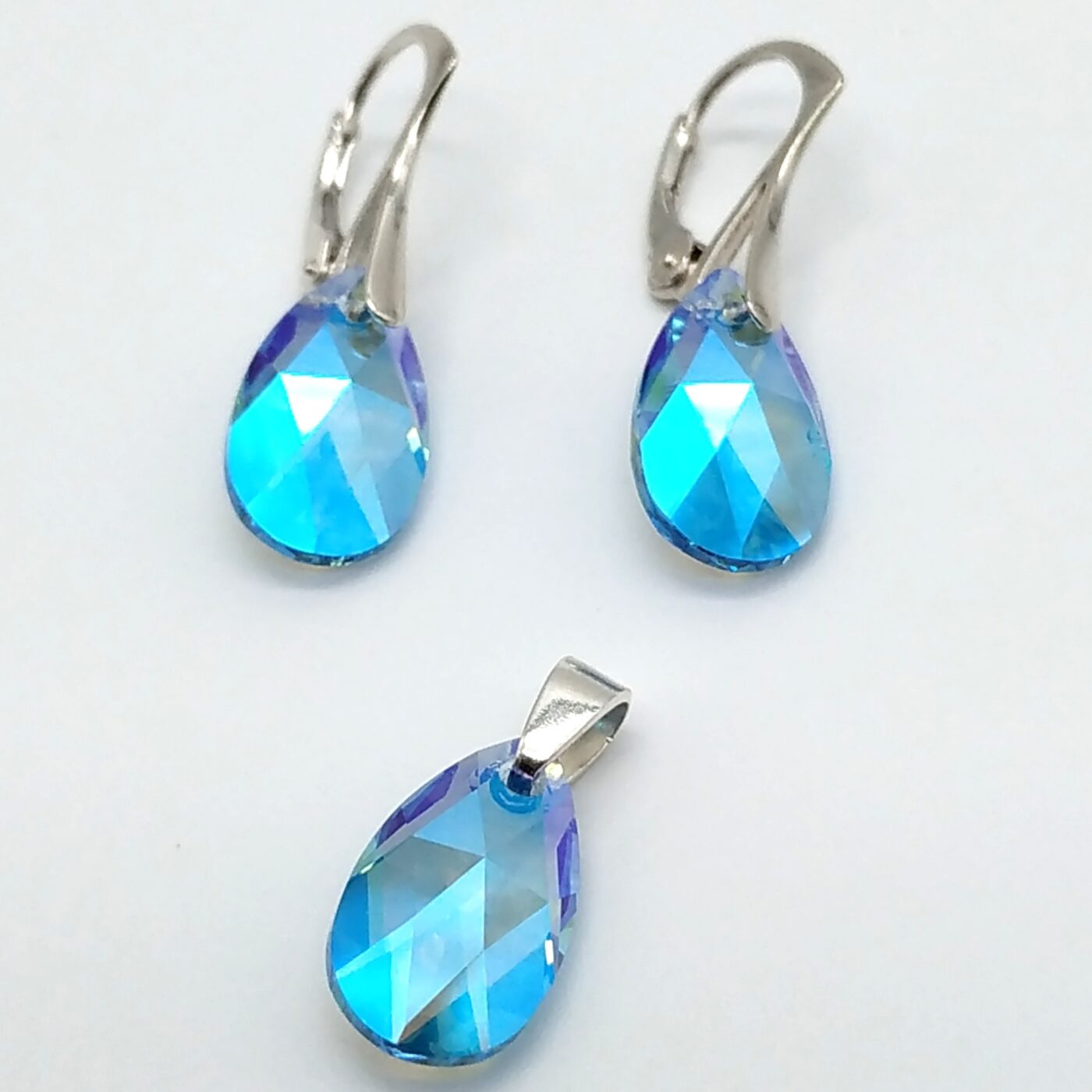 Conjunto Lagrima Aquamarine Blue Aurora Boreale 16 - Imagen 3