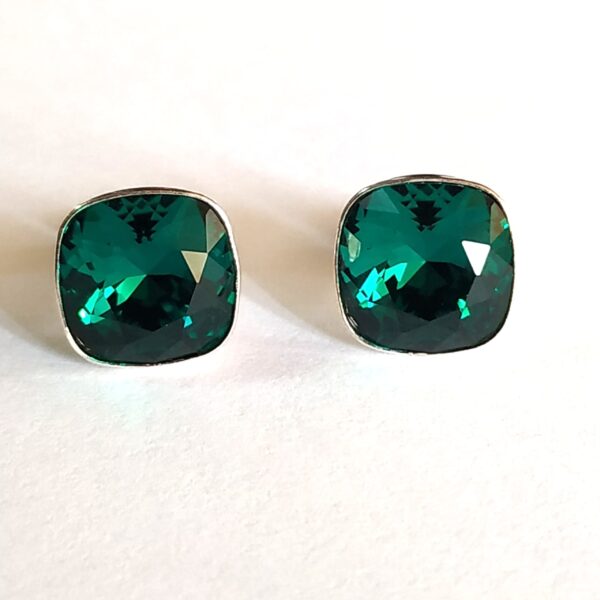 Pendientes Cuadrado Presion Emerald