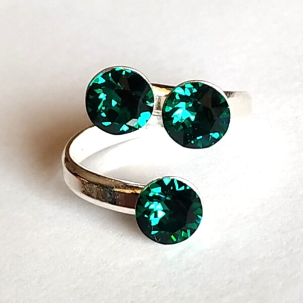 Anillo 3 Xirius Chaton SS29 Emerald