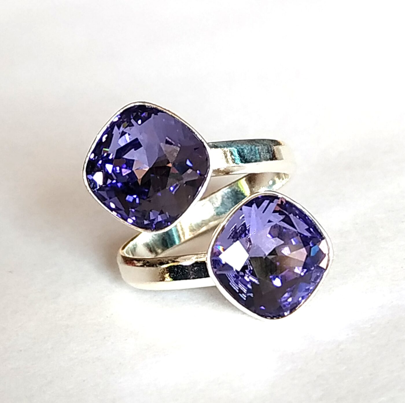 Anillo Cuadrado Tanzanite