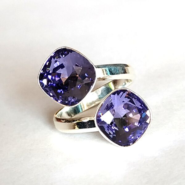Anillo Cuadrado Tanzanite