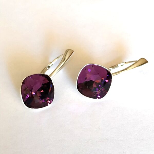 Pendientes Cuadrado Amethyst