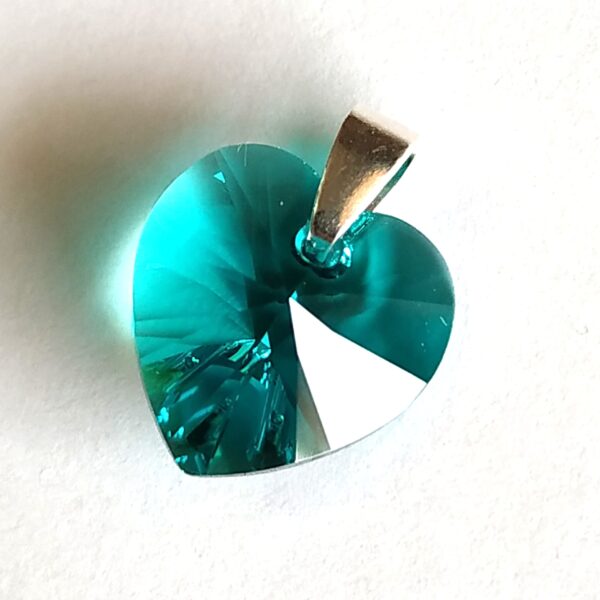 Colgante Corazon Blue Zircon 14