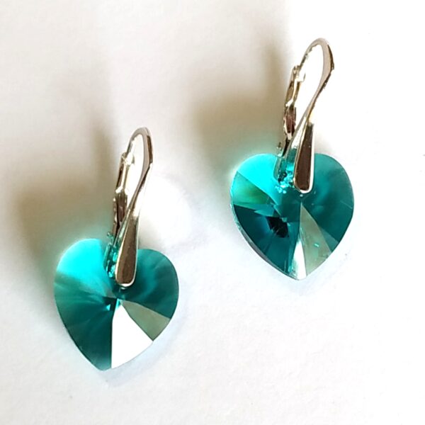 Pendientes Corazon Blue Zircon 14