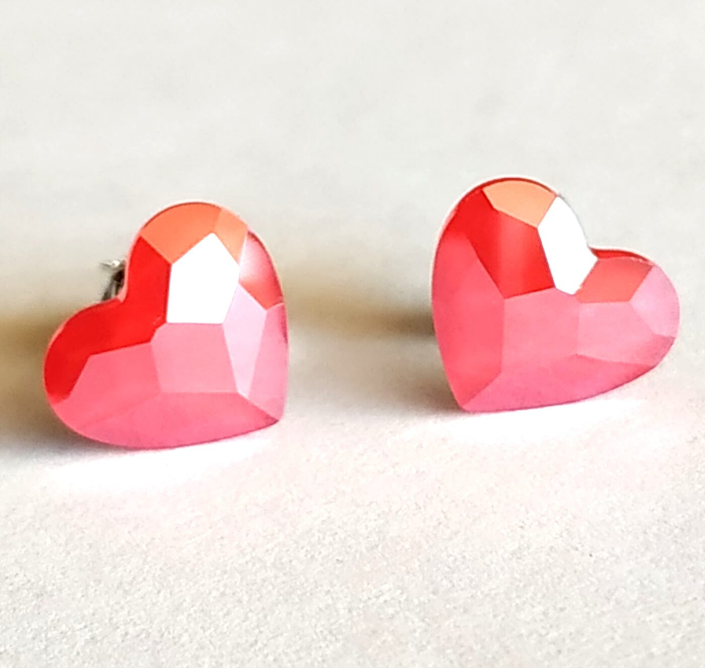 Pendientes Corazon Plano Royal Red
