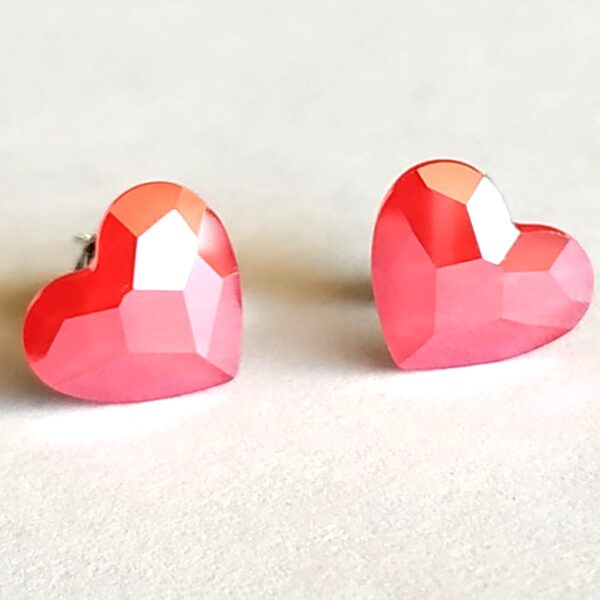 Pendientes Corazon Plano Royal Red
