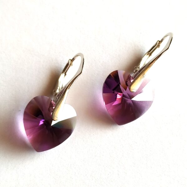 Pendientes Corazon Amethyst 14