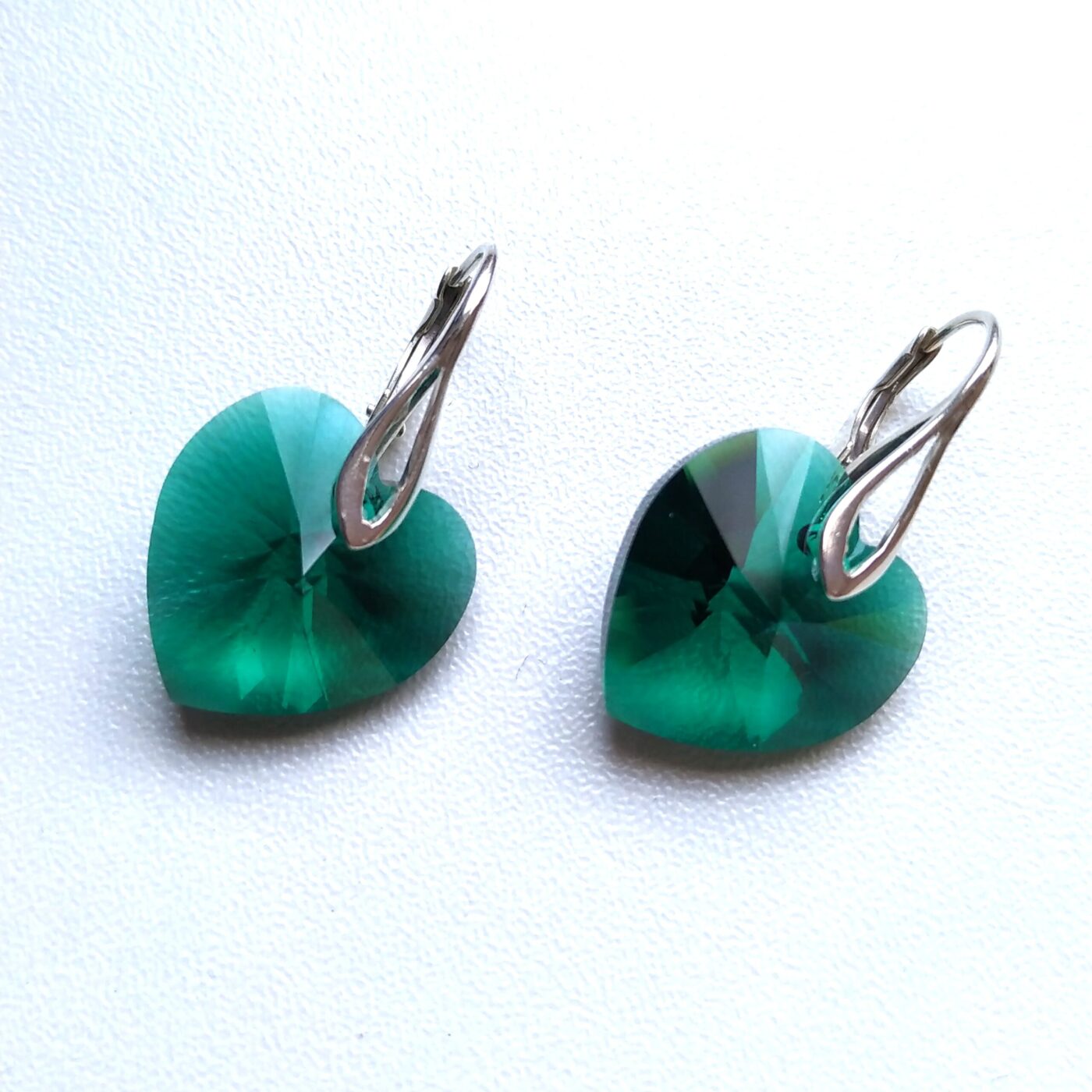 Pendientes Corazon 18 Emerald