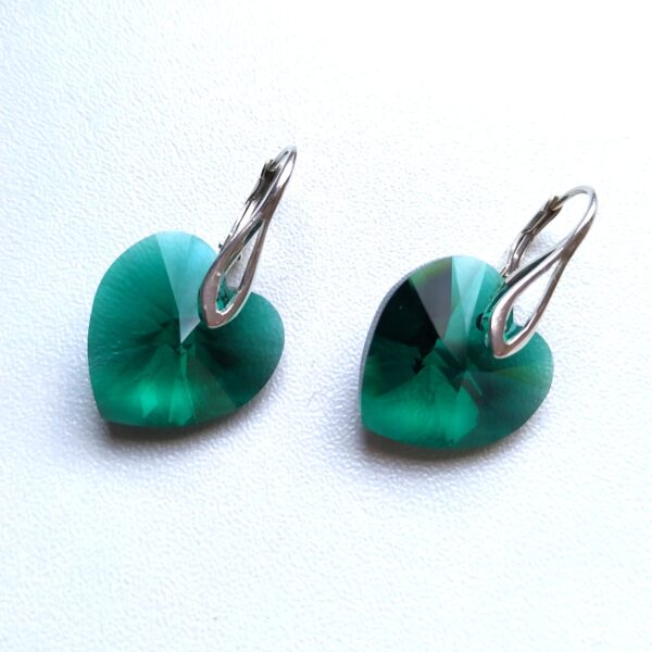 Pendientes Corazon 18 Emerald