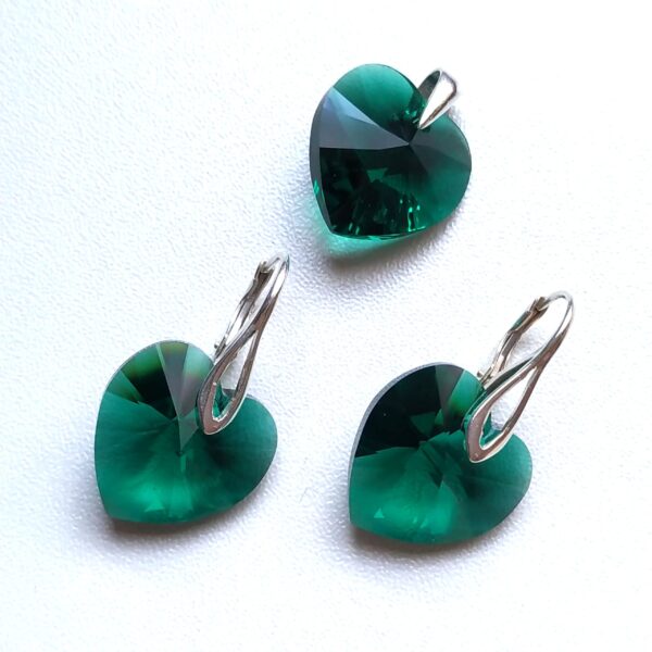 Conjunto Corazon 18 Emerald