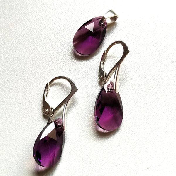 Conjunto Lagrima Amethyst 16