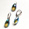 Conjunto Lagrima Aquamarine Blue Aurora Boreale 16