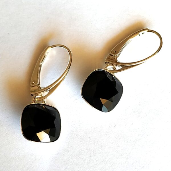 Pendientes Cuadrado Colgante Jet