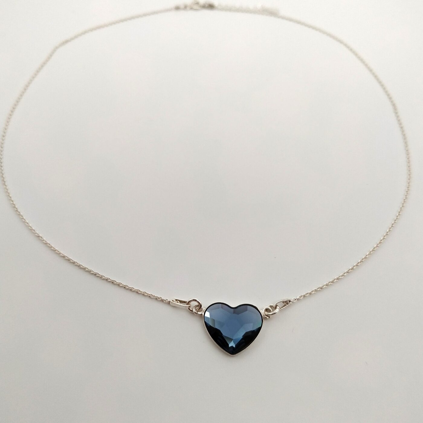 Collar Corazon Plano Denim Blue - Imagen 2