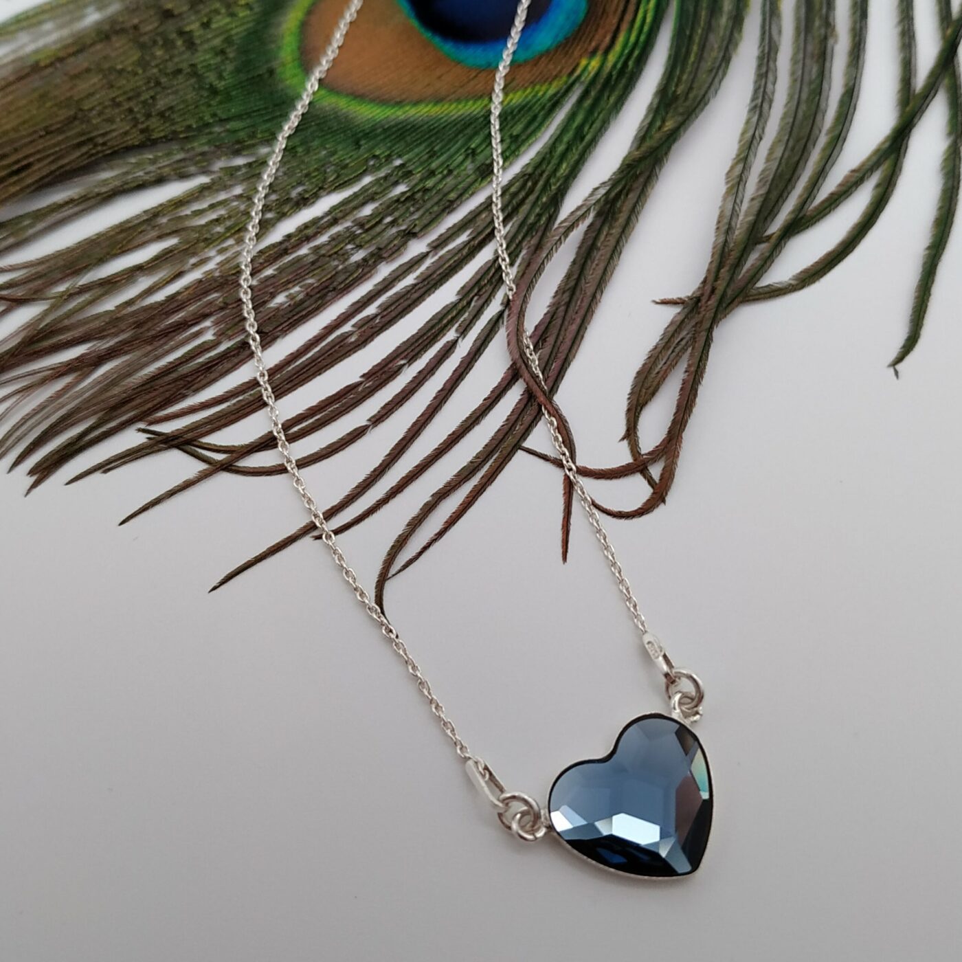 Collar Corazon Plano Denim Blue - Imagen 3