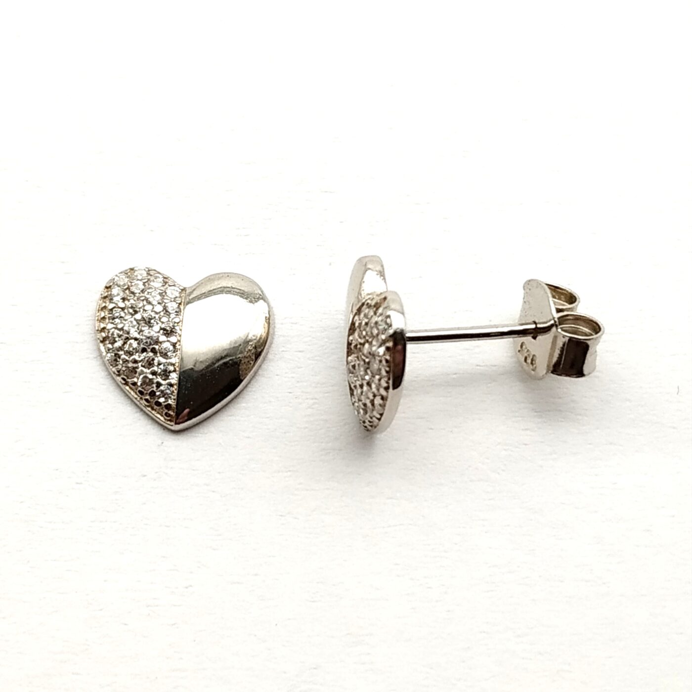 Pendientes Corazon Plata Circonitas Crystal - Imagen 2