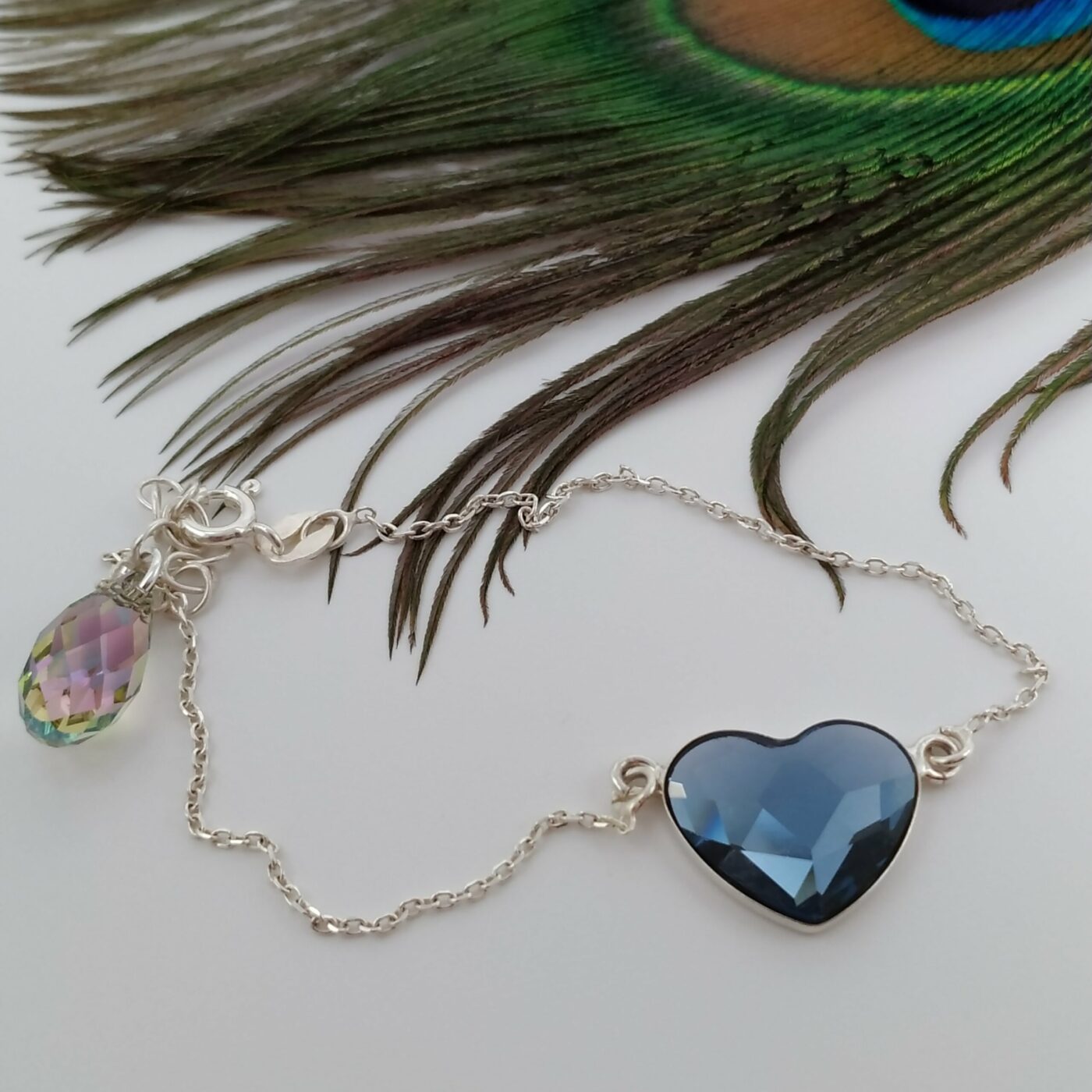 Pulsera Corazon Plano Denim Blue - Imagen 2