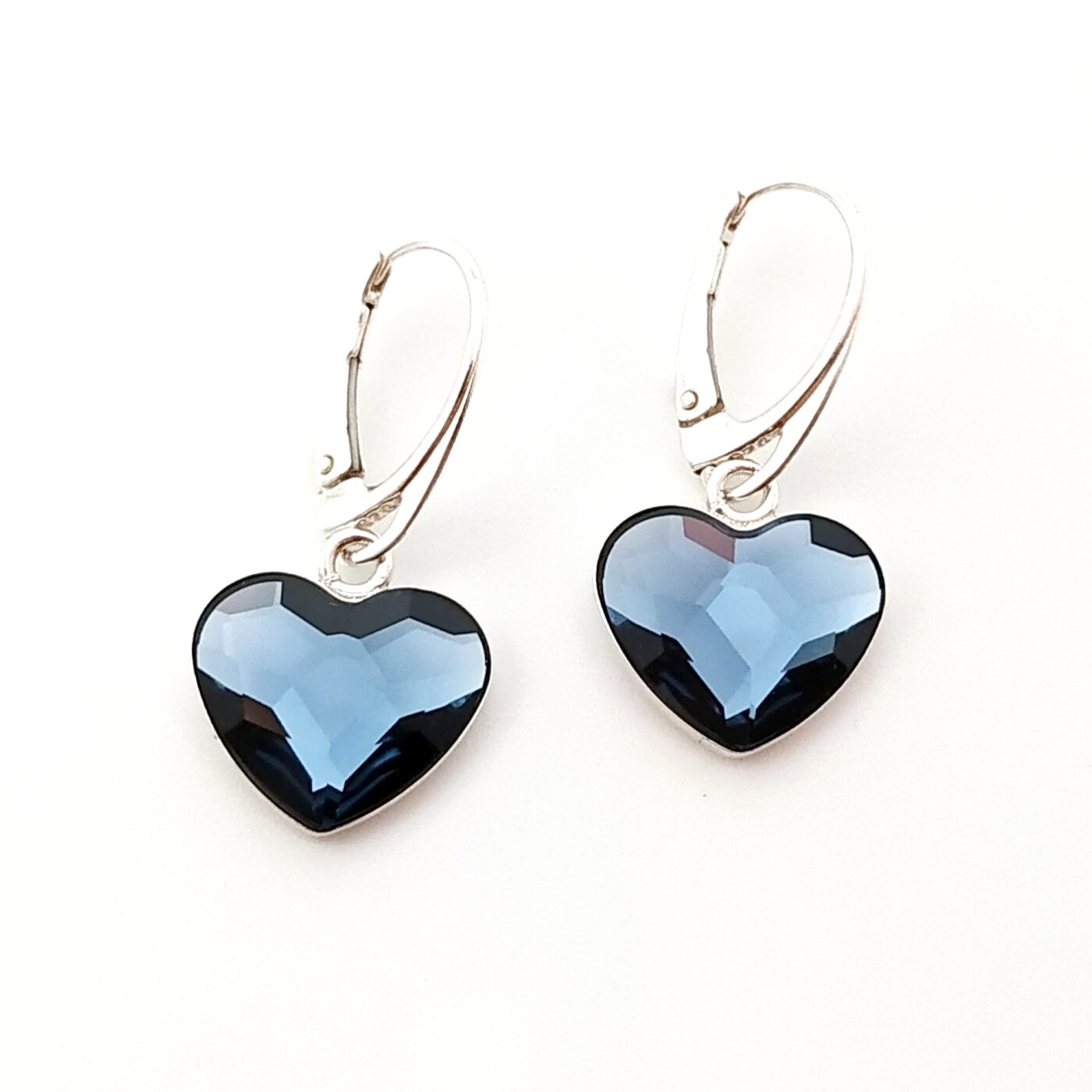 Pendientes Corazon Plano Denim Blue