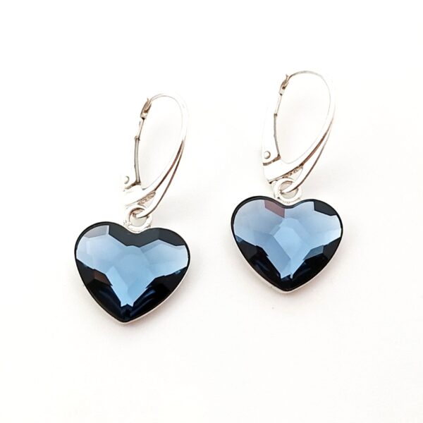 Pendientes Corazon Plano Denim Blue